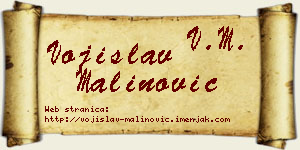 Vojislav Malinović vizit kartica